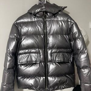 Nicole Benisti metalic gray down Puffer Jacket